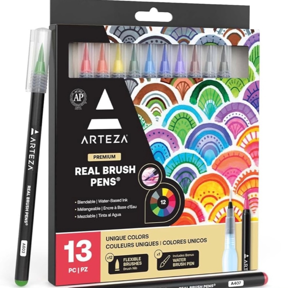 Arteza Real Brush Pens-12 PACK